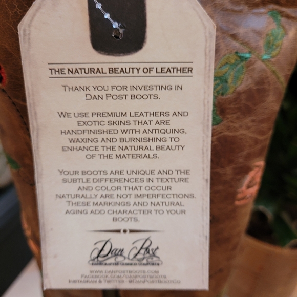 SUNDANCE Dan Post Anise Flower Boots NWT  Size 8 - Picture 6 of 8